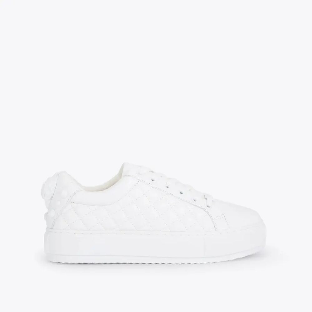 Kurt Geiger Laney Eagle Women's White Quilted Sneakers